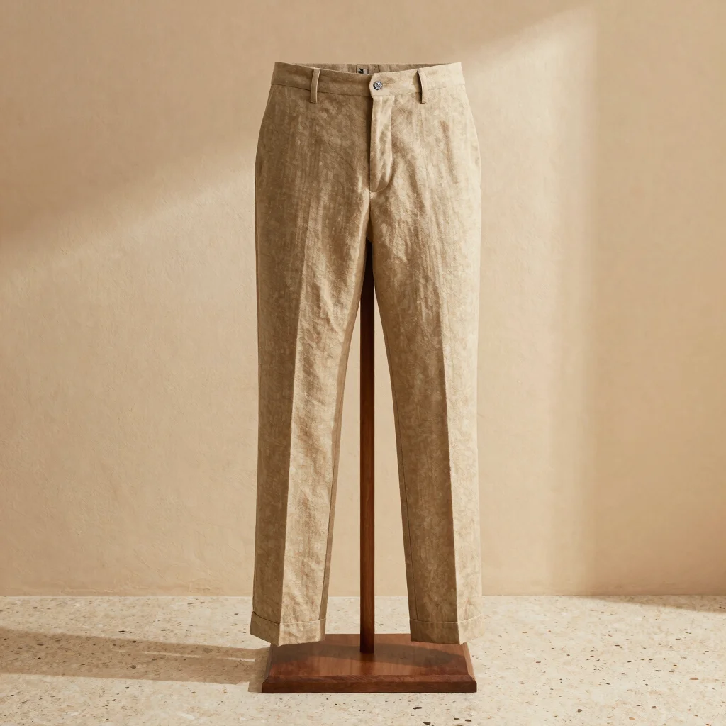 Tailored High-Waist Linen Trouser