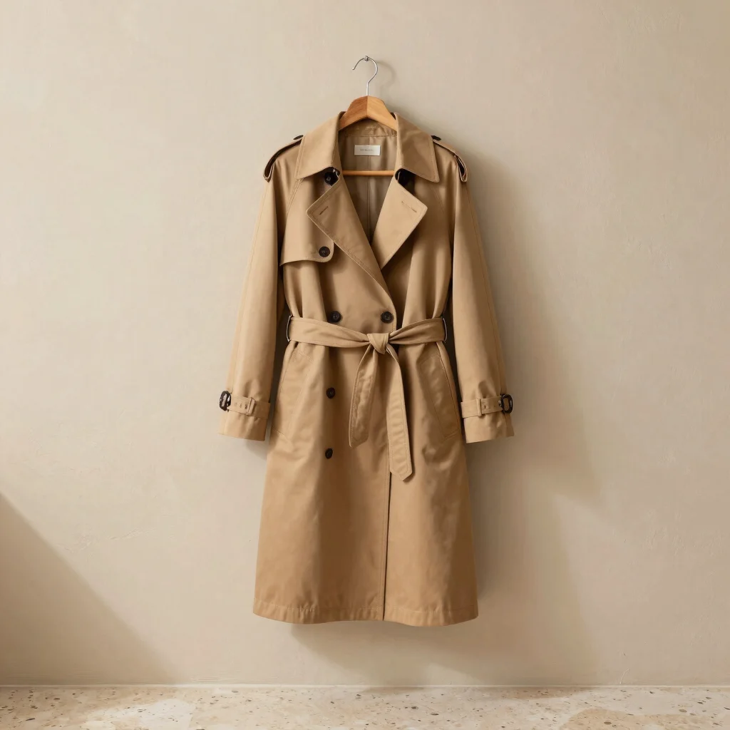 Minimalist Belted Trench Coat
