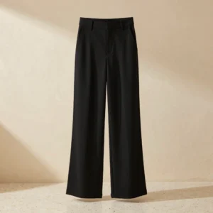 Fluid Wide-Leg Crepe Pant