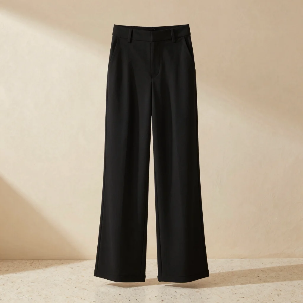 Fluid Wide-Leg Crepe Pant